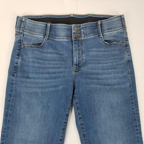 Apt. 9 Jeans Womens 16 Blue Tummy Control Straight Leg Stretch Medium Wash Denim - Picture 4 of 11